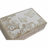 Guarda-Joias DKD Home Decor 25,5 x 18 x 8 cm Castanho Branco Madeira de mangueira (2 Unidades)