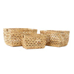 Conjunto de Cestas DKD Home Decor Juncos (48 x 35 x 28 cm) (3 Peças)