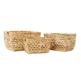 Conjunto de Cestas DKD Home Decor Juncos (48 x 35 x 28 cm) (3 Peças)