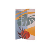 Biombo DKD Home Decor Tropical Tela Pinheiro (120 x 2 x 180 cm)