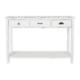 Consola DKD Home Decor 114 x 39 x 80 cm Madeira Branco