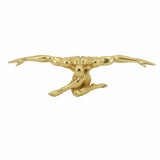 Figura Decorativa DKD Home Decor 46 x 13 x 12 cm Prateado Dourado Homem (2 Unidades)