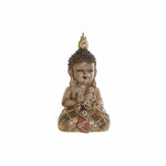 Figura Decorativa DKD Home Decor 14 x 12 x 26 cm Dourado Castanho Buda Oriental