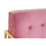 Sofá DKD Home Decor 128 x 70 x 76 cm Cor de Rosa Dourado Metal