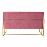 Sofá DKD Home Decor 128 x 70 x 76 cm Cor de Rosa Dourado Metal