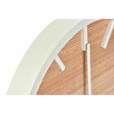 Relógio de Parede DKD Home Decor 23,5 x 4 x 23,5 cm Natural Branco Madeira MDF