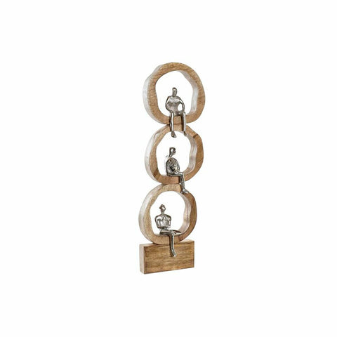 Figura Decorativa DKD Home Decor Prateado Alumínio Homens (18 x 8 x 60 cm)