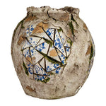 Figura Decorativa para Jardim Vaso Acabamento envelhecido Poliresina (27 x 27 x 27 cm)