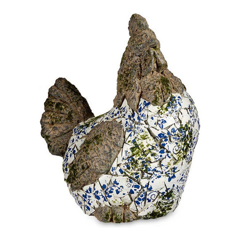 Figura Decorativa para Jardim Mosaico Galinha Poliresina (22,5 x 39 x 34 cm)