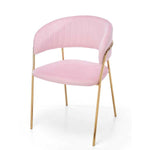 Cadeira Cor de Rosa Dourado Poliéster Ferro (49 x 80,5 x 53 cm)